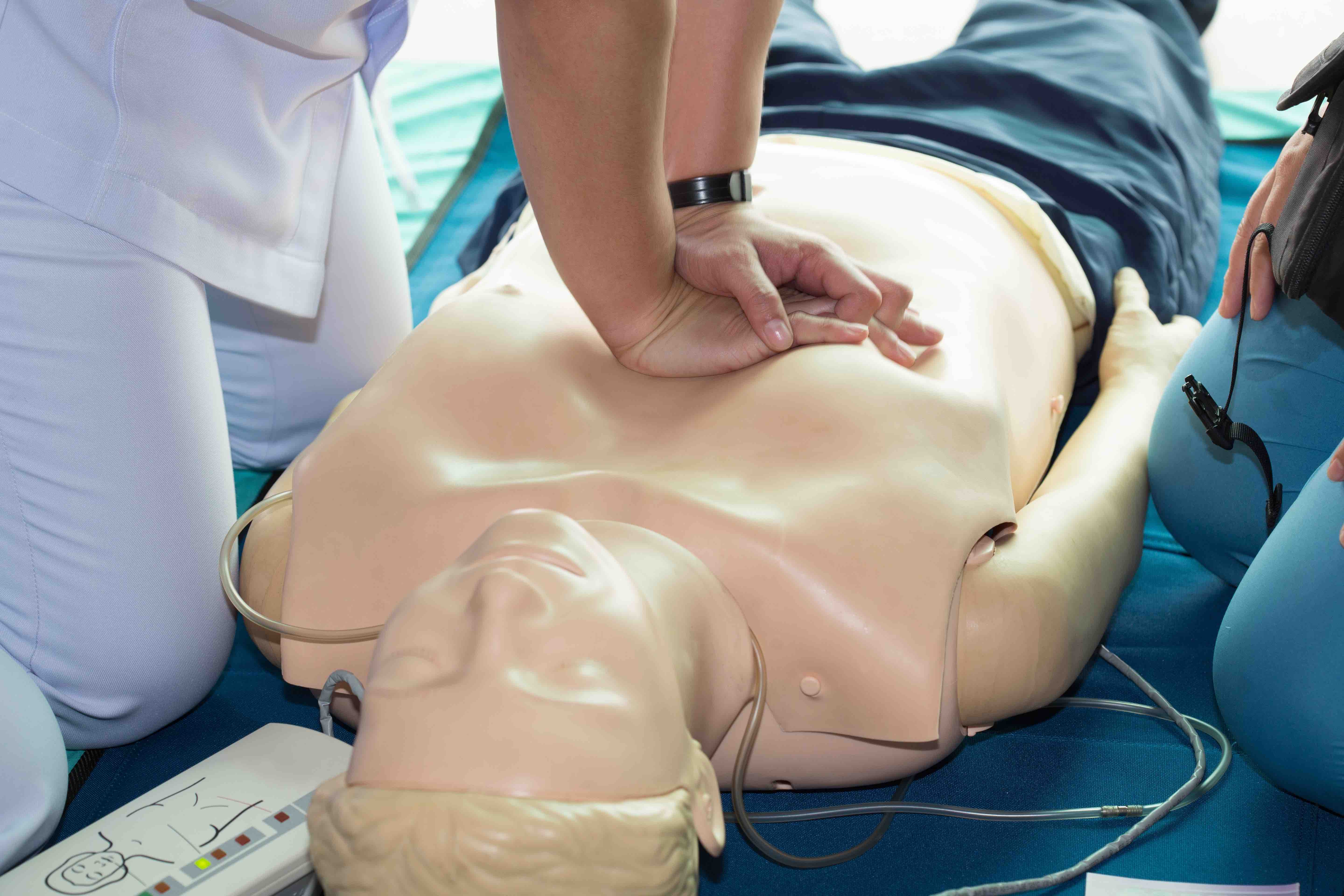 first aid & cpr related words and phrases in collage of words