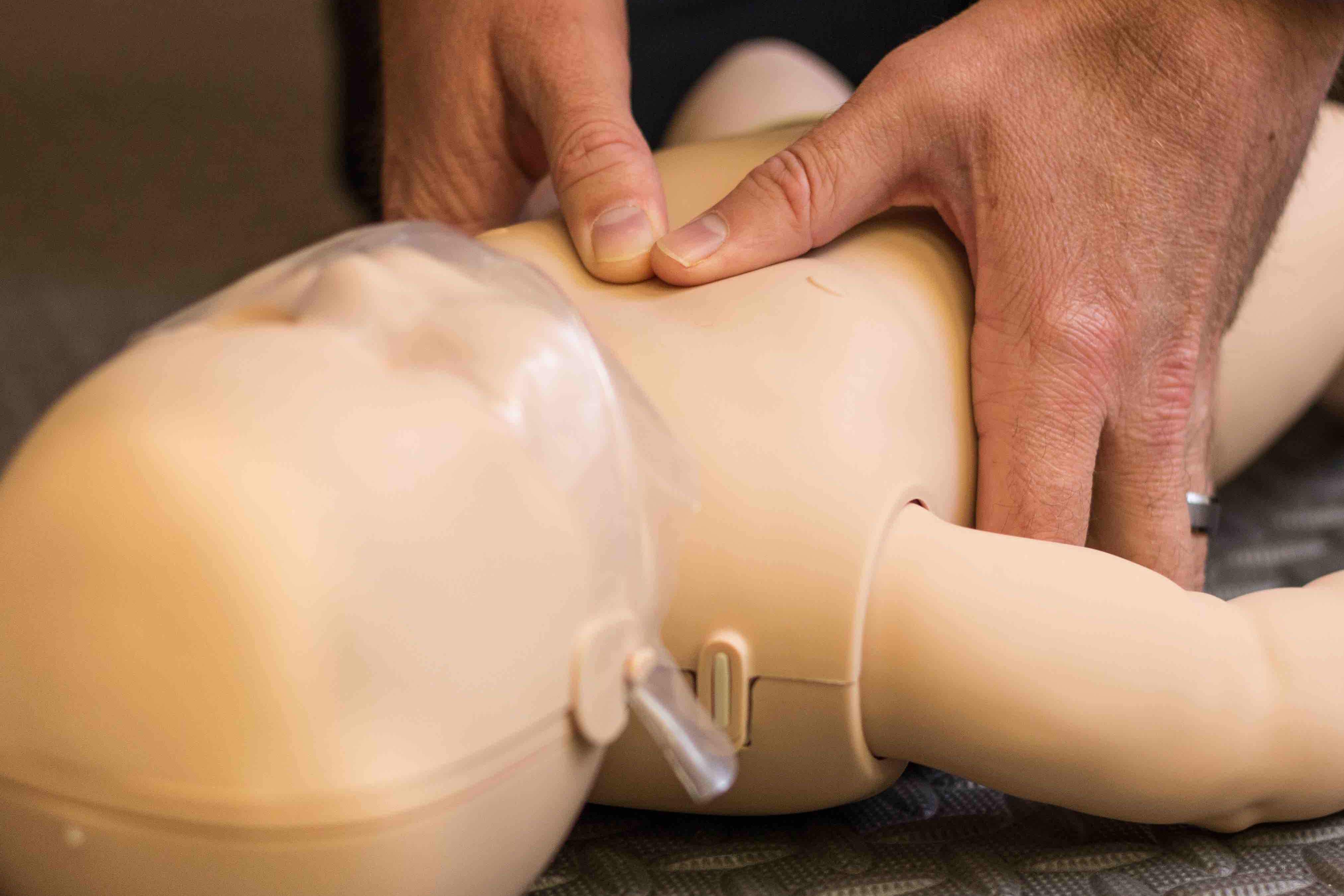 baby getting neonatal resucitation or nrp